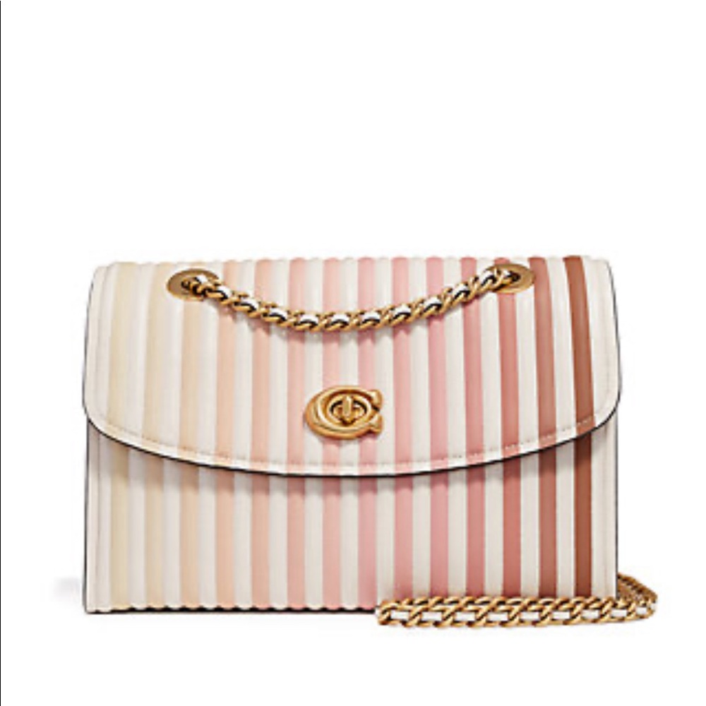 Coach- Quilted pink/chalk ombre parker